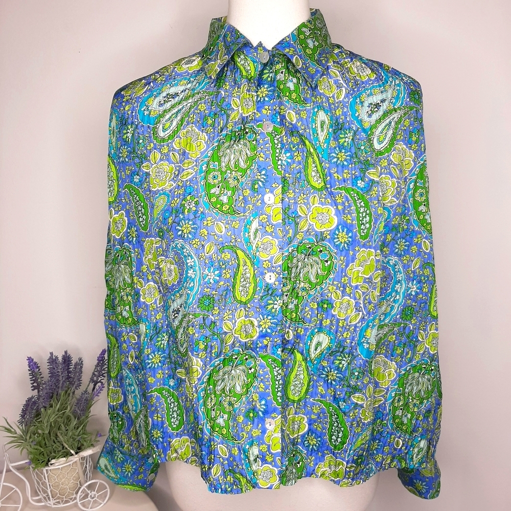 Allison Taylor Silk Blouse size S